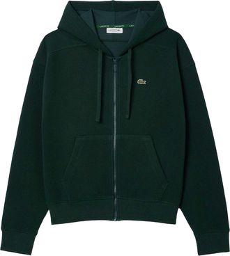 Lacoste Dames/Dames Piqu&eacute; Full Zip Hoodie (Groen)