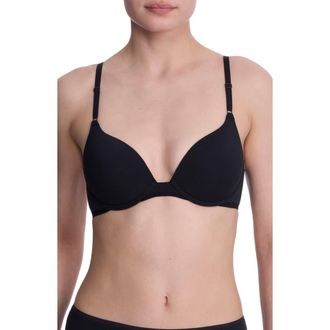 Natori Bliss Cotton Convertible T-Shirt Bra in Black at Nordstrom, Size 36Ddd