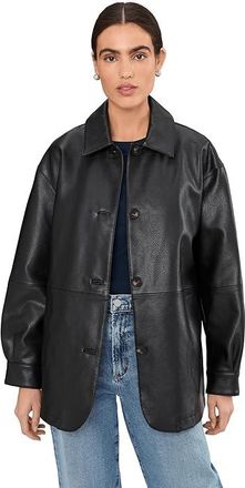 Levi's Faux Leather Blazer Womens Jacket Black/Blk : LG, Polyurethane