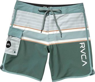 Rvca Mens Eastern Trunk 18 Mid Length Shorts In Light/pastel Green