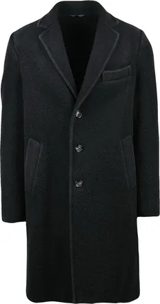 Circolo 1901 Black Virgin Wool-Blend Coat