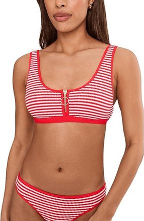 Seafolly Club House Zip Front Tank Top Womens Clothing Flame : AUS 18 (US Womens 14), Elastane/Nylon