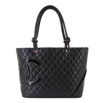 Chanel Black Cambon Ligne Handbag Tote Bag (Pre-Owned)