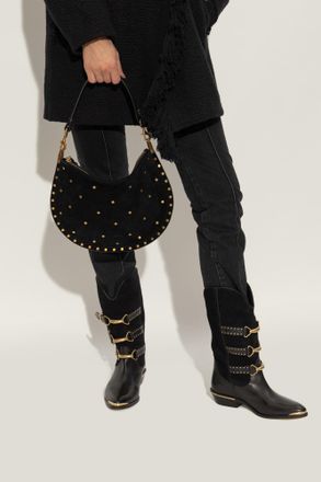 Isabel Marant Shoulder Bag Oskan Soft Zip, Womens, Black