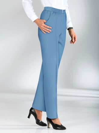 Come On Schlupfhose COME ON, Damen, Gr. 195, Extrakurzgr&ouml;ssen, blau (jeansblau), 62% Polyester, 36% Viskose, 2% Elasthan, unifarben, lang, Hosen Schlupfhose