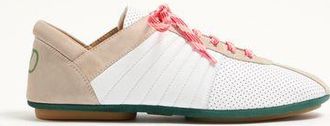 Valentino Garavani Strikie Trainer In Perforated Nappa And Suede Man WHITE 42.5