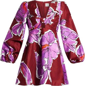 Aje Abito corto a fiori - Rosso