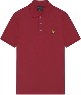 Lyle & Scott merk borstlogo bordeaux poloshirt