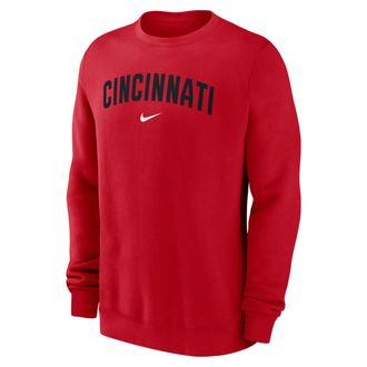 Nike Cincinnati Reds 2-Hit Nike Mens MLB Pullover Crew in Red | NKPU62QRED-JST