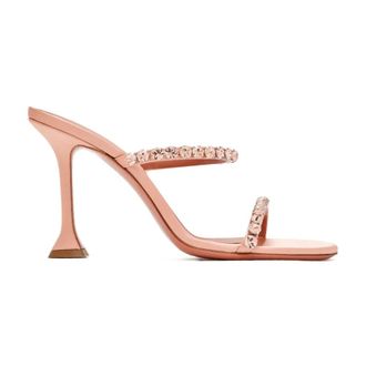 Amina Muaddi Heeled Mules, female, Pink, Size: 6 1/2 US Gigi Slipper 95