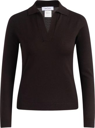 Gran Sasso Maglia - Dames - Polos - Bruin - M - Wol - Tops