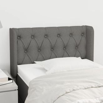 vidaXL Testiera Ad Orecchio Grigio Scuro 83x16x78/88 Cm In Tessuto - Vidaxl
