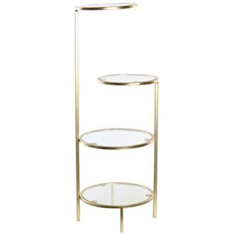 DKD Home Decor Mensole DKD Home Decor 32,5 x 30 x 86 cm Cristallo Dorato Metallo