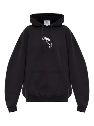 VETEMENTS camera-print hooded sweatshirt - unisex - Cotton/Polyester - M - Black