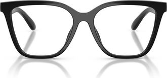 Emporio Armani 52mm Cat Eye Optical Glasses in Shiny Black /Clear at Nordstrom