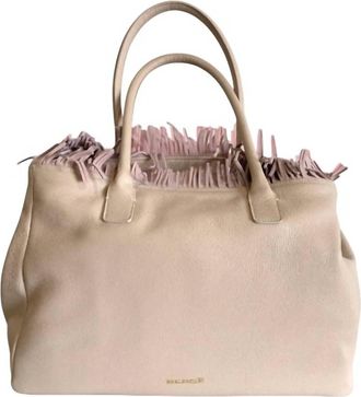 Bergé Womens Fringe Top Tote Bag In Blush