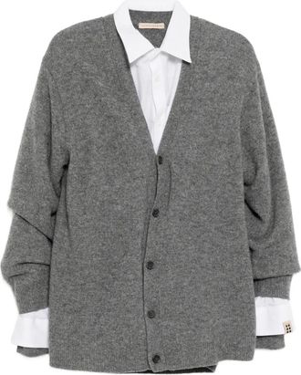 Romeo Hunte Cardigan con design a strati - Grigio