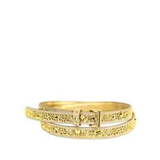 Prada Stijlvolle leren riem voor mannen - Dames - Riemen - Geel - 70 CM - Accessoires