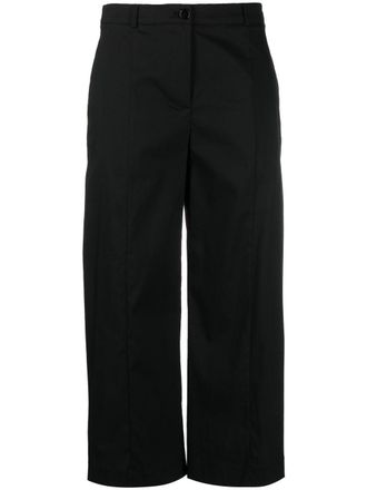 Patrizia Pepe cropped palazzo trousers - women - Spandex/Elastane/Cotton/Polyamide - 38 - Black