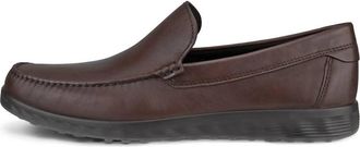 Ecco Mens Lite Moc Leather Moccasin Shoes In Cocoa Brown