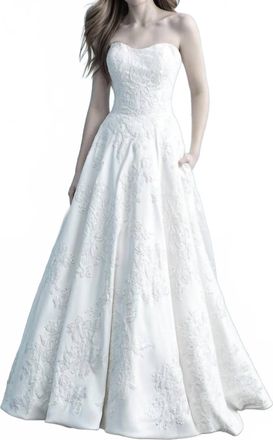 Allure Bridals Lace Sequin Wedding Dress In Ivory