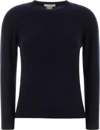 The Row Noler Cashmere Crewneck Sweater - Dames - Cashmere truien - Blauw - XL - Kasjmier - Truien & Vesten
