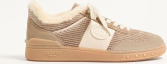 Valentino Garavani Sneaker Upvillage In Velluto A Coste Donna BEIGE/AVORIO 35.5