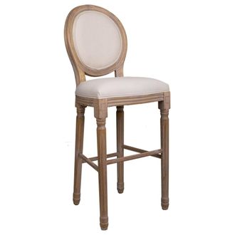 Wanderlust Deco Taburete de madera color beige 52x46x116