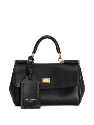 Dolce & Gabbana Black Sicily Mini Satchel