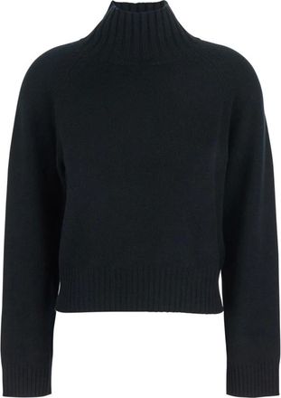 Allude Truien & Vesten, Dames, Zwart, M, Kasjmier, Kasjmier Mockneck Trui in Zwart