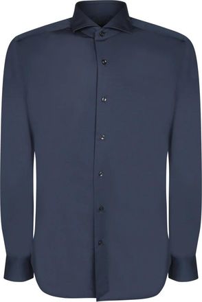 Dell'Oglio Active Shirt - Heren - Casual Overhemden - Blauw - L - Leer - Overhemden