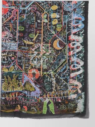 Faliero Sarti cashmere-blend printed scarf