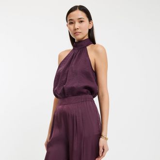 La Redoute Collections Mouwloos shirt met opstaande kraag