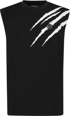 Plein Sport Top con stampa logo - Nero