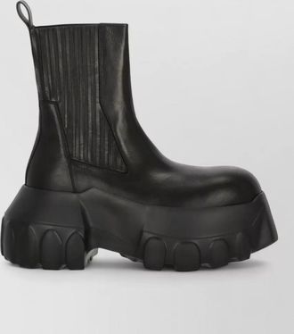 Rick Owens leather chelsea ankle boots