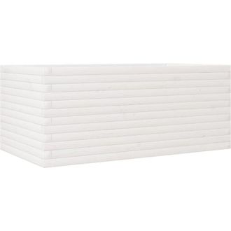 vidaXL Vidaxl - Jardinera De Madera Maciza De Pino Blanco 110x60x45,5 Cm