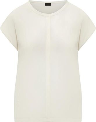 Pinko Blossom Silk Shirt - Dames - T-shirts - Wit - 2XL - Tops