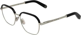 Philipp Plein Klassieke Aviator Stijl Zwarte Optische Frames - Heren - Brillen - Zwart - ONE Size - Accessoires