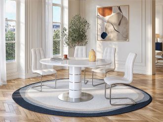 Vente-Unique Lotto di 2 sedie in Similpelle Bianco - NADYA