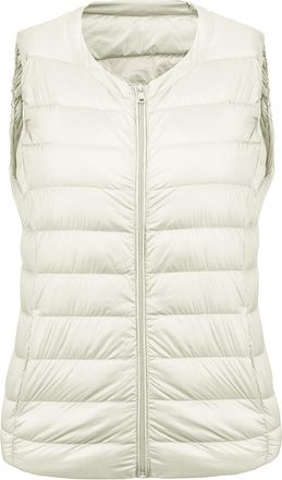 Generic Womens Lightweight Down Gilet Puffer Quilted Puffer Vest Windproof Sleeveless Jacket Zip Sleeveless Waistcoat Ladies Winter Bodywarmers Packable Padde