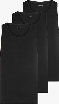 Calvin Klein Mens Calvin Klein 3 Pack Mens Lounge Tank Tops Black - Size: 38