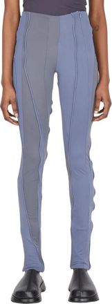 Mainline:RUS/Fr.CA/DE Kleur Blok Stretch Broek - Dames - Leggings - Paars - L - Broeken