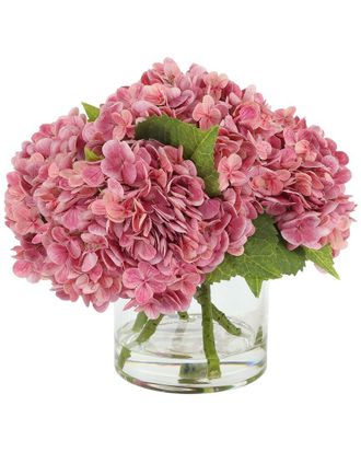Creative Displays Inc. Real Touch Hydrangea Floral Arrangement In Glass Vase