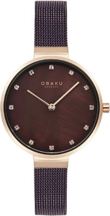 Obaku Womens Anemone Brown Dial Watch