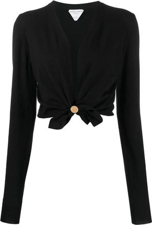 Bottega Veneta Twisted Cropped Cardigan, Brand Size 40 (US Size 8)
