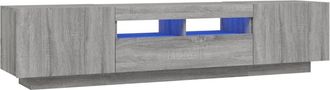 vidaXL Vidaxl - Set Muebles Tv Con Leds 2 Pzas Madera Contrachapada Gris Sonoma