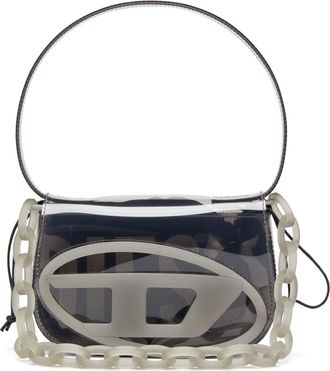Diesel 1DR-Iconic shoulder bag in transparent TPU - Shoulder Bags - Woman - Grey