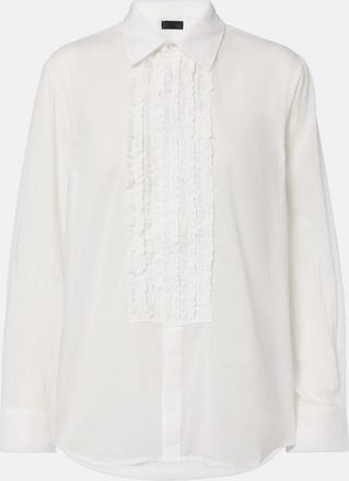 Nili Lotan Nathael ruffled cotton poplin shirt