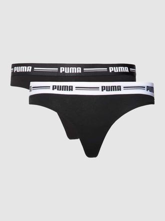 Puma String mit elastischem Logo-Bund in Black, Größe XL