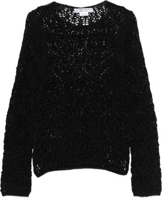 Comme Des Gar&ccedil;ons Rondgebreide trui - Dames - Ronde hals truien - Zwart - L - Truien & Vesten